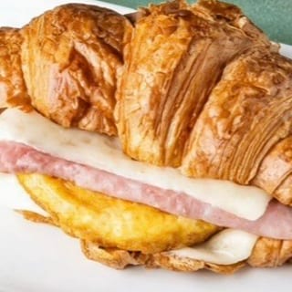 Ham and Egg with Cheese Croissant Sandwich