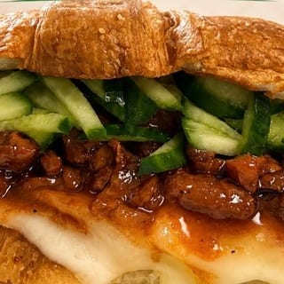 Pork  BBQ Croissant Sandwich